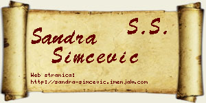 Sandra Simčević vizit kartica